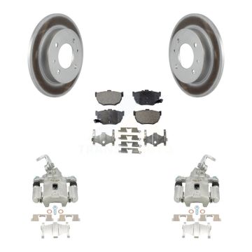 Rear Disc Brake Caliper Coated Rotors And Semi-Metallic Pads Kit For Hyundai Elantra KCG-100212P