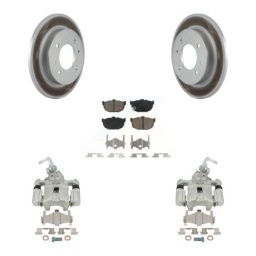Rear Disc Brake Caliper Coat Rotors Ceramic Pad Kit For Hyundai Elantra rear brakes KCG-100214C