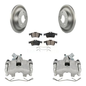 Rear Disc Brake Caliper Coated Rotors And Ceramic Pads Kit For Mazda 3 Sport KCG-100218T