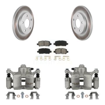 Rear Disc Brake Caliper Coated Rotors And Semi-Metallic Pads Kit For Chevrolet Impala KCG-100219S
