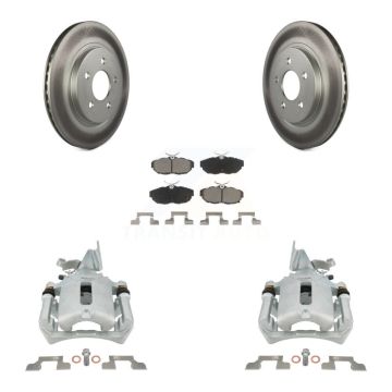 Rear Disc Brake Caliper Coated Rotors And Ceramic Pads Kit For Ford Mustang KCG-100220C