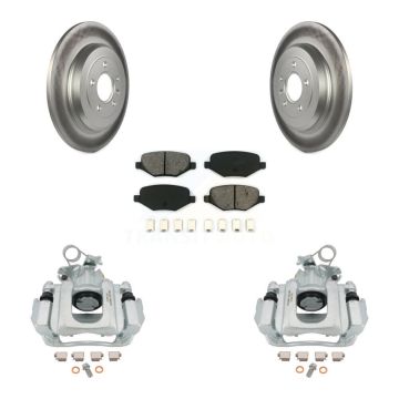 Rear Disc Brake Caliper Coated Rotor And Semi-Metallic Pad Kit For Ford Edge Lincoln MKX KCG-100220S
