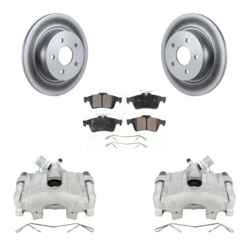 Rear Disc Brake Caliper Coated Rotors And Ceramic Pads Kit For Ford Escape C-Max KCG-100220T