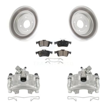 Rear Disc Brake Caliper Coated Rotor And Ceramic Pad Kit For 2018-2022 Ford EcoSport AWD KCG-100221T