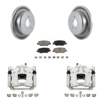 Rear Disc Brake Caliper Coated Rotors And Ceramic Pads Kit For Jeep Liberty Dodge Nitro KCG-100224C