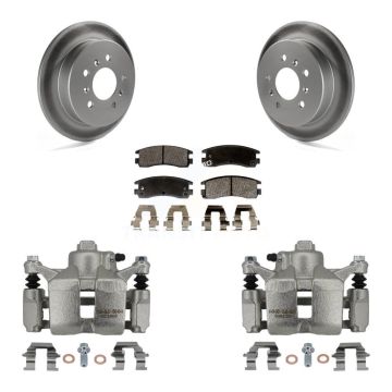 Rear Brake Caliper Coat Rotors Semi-Metallic Pad Kit For Chevrolet Impala Buick LaCrosse KCG-100224P