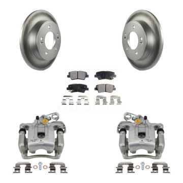 Rear Disc Brake Caliper Coated Rotors And Ceramic Pads Kit For Hyundai Elantra Coupe KCG-100225T