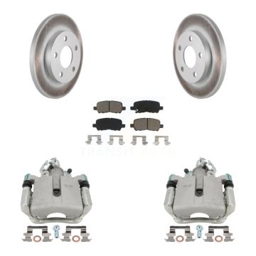 Rear Brake Caliper Coat Rotors Ceramic Pad Kit For Buick Chevrolet Impala LaCrosse Grand KCG-100226C