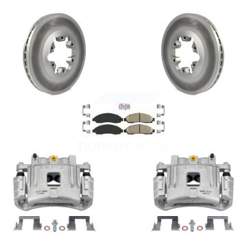 Front Brake Caliper Coat Rotor & Ceramic Pad Kit For Chevrolet Colorado GMC Canyon Isuzu KCG-100226N