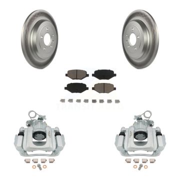 Rear Disc Brake Caliper Coated Rotors And Ceramic Pads Kit For Ford Edge Lincoln MKX KCG-100228C