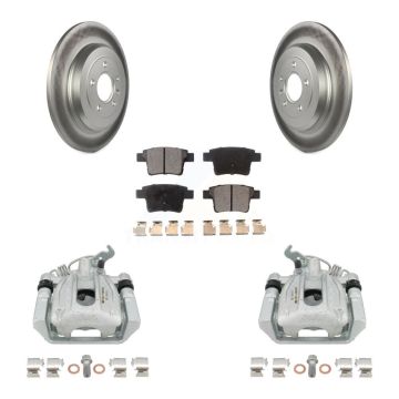 Rear Brake Caliper Coat Rotors & Semi-Metallic Pad Kit For Ford Five Hundred Freestyle X KCG-100228P