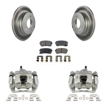 Rear Disc Brake Caliper Coated Rotors And Ceramic Pads Kit For Hyundai Tucson KCG-100229T