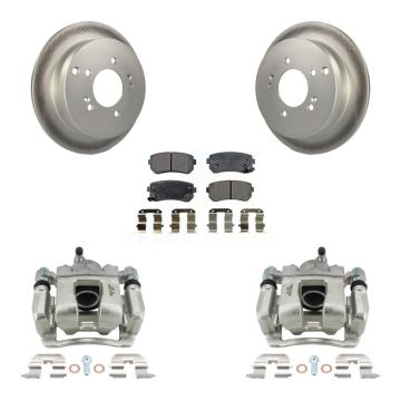 Rear Brake Caliper Coat Rotors & Ceramic Pad Kit For 2016 Kia Sportage AWD From 12 10 15 KCG-100230T