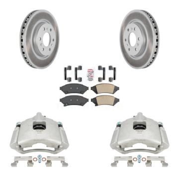 Front Brake Caliper Coat Rotors & Ceramic Pad Kit For Pontiac Montana Chevrolet Uplander KCG-100233N
