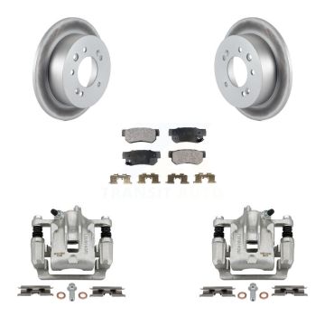 Rear Disc Brake Caliper Coated Rotors And Ceramic Pads Kit For Hyundai Elantra KCG-100233T