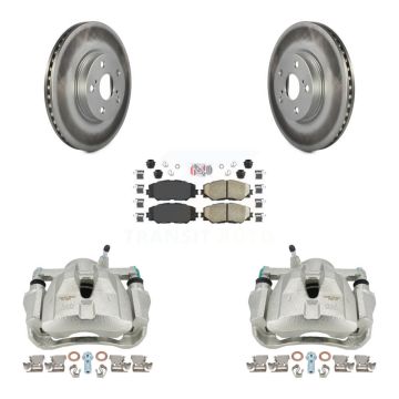 Front Brake Caliper Coat Rotor Ceramic Pad Kit For Toyota Corolla Matrix Pontiac Vibe xD KCG-100234N