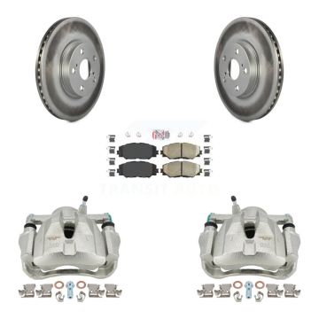 Front Brake Caliper Coat Rotor Ceramic Pad Kit For Toyota Corolla Matrix Pontiac Vibe xD KCG-100235N