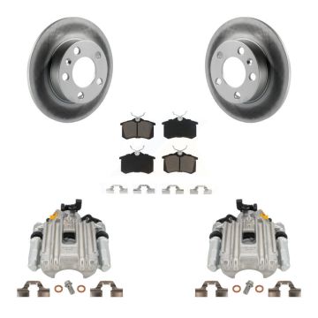 Rear Disc Brake Caliper Coated Rotors And Ceramic Pad Kit For Volkswagen Jetta Golf City KCG-100236C