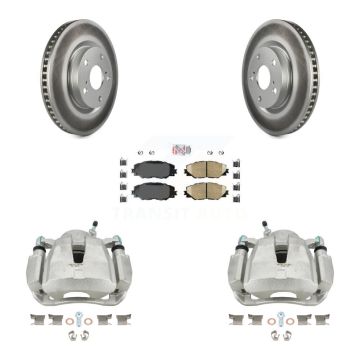 Front Brake Caliper Coat Rotor Ceramic Pad Kit For Toyota RAV4 Matrix Pontiac Vibe Scion KCG-100237N
