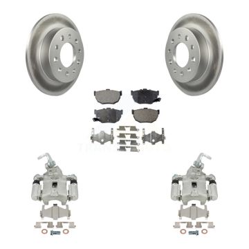Rear Disc Brake Caliper Coated Rotors And Ceramic Pads Kit For Hyundai Tiburon KCG-100238T