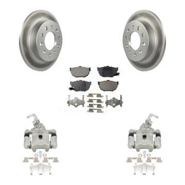 Rear Disc Brake Caliper Coated Rotors And Ceramic Pads Kit For Hyundai Tiburon KCG-100239T