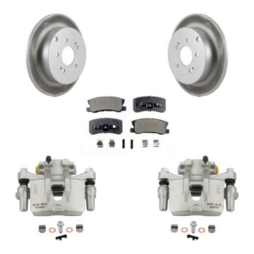 Rear Disc Brake Caliper Coated Rotors And Ceramic Pads Kit For Mitsubishi Endeavor KCG-100246T