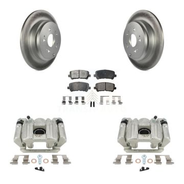 Rear Disc Brake Caliper Coated Rotors And Ceramic Pads Kit For Acura MDX ZDX KCG-100248T