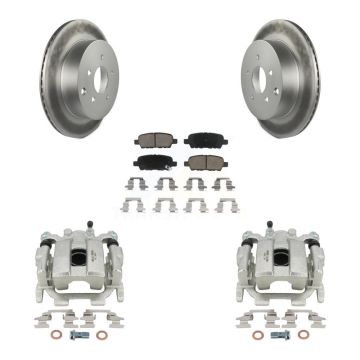 Rear Disc Brake Caliper Coated Rotors And Ceramic Pads Kit For 2009-2012 INFINITI FX35 KCG-100250C