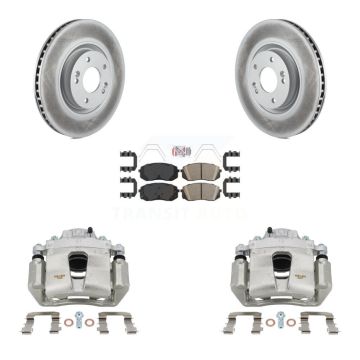 Front Disc Brake Caliper Coated Rotors And Ceramic Pad Kit For Hyundai Sonata Kia Optima KCG-100250N