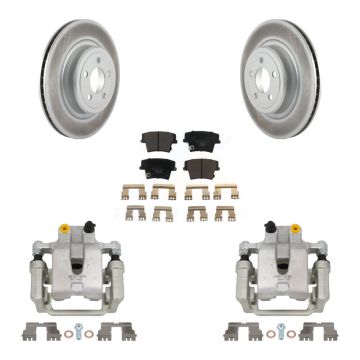 Rear Disc Brake Caliper Coat Rotor Ceramic Pad Kit For Dodge Charger With Police Package KCG-100251T