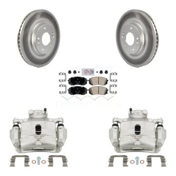 Front Disc Brake Caliper Coated Rotors And Ceramic Pad Kit For Hyundai Sonata Kia Optima KCG-100252N
