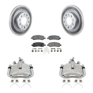 Rear Disc Brake Caliper Coated Rotors And Semi-Metallic Pad Kit For 2013-2016 Dodge Dart KCG-100252P