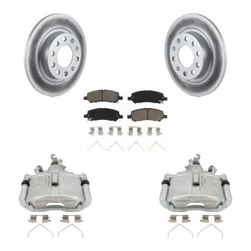 Rear Disc Brake Caliper Coated Rotors And Ceramic Pads Kit For 2013-2016 Dodge Dart KCG-100253C