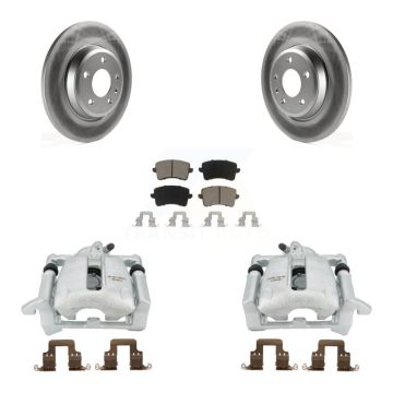 Rear Disc Brake Caliper Coated Rotors And Ceramic Pads Kit For Audi Q5 A4 Quattro A5 KCG-100256C