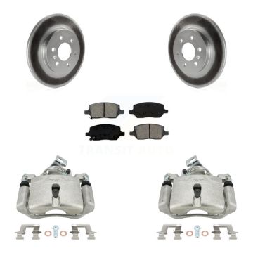 Rear Brake Caliper Coat Rotors Semi-Metallic Pad Kit For Pontiac Montana Chevrolet Buick KCG-100256S