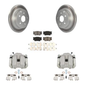 Rear Disc Brake Caliper Coated Rotors And Semi-Metallic Pads Kit For Toyota RAV4 KCG-100260S