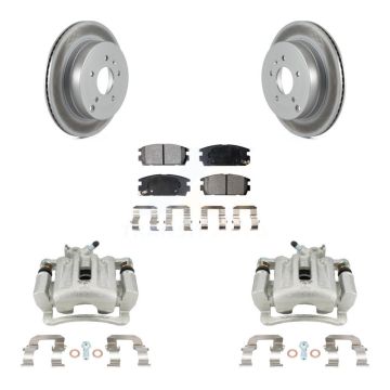 Rear Brake Caliper Coat Rotors Ceramic Pad Kit For Chevrolet Equinox Pontiac Torrent Vue KCG-100260T