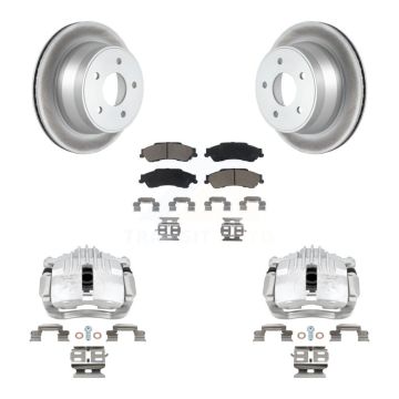 Rear Disc Brake Caliper Coated Rotors And Ceramic Pads Kit For Chevrolet S10 KCG-100267C