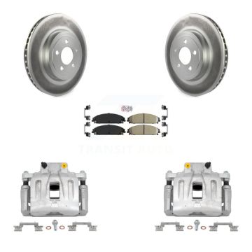 Front Brake Caliper Coat Rotor Ceramic Pad Kit For Chrysler 300 Dodge Charger Challenger KCG-100267N