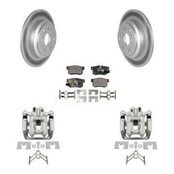 Rear Disc Brake Caliper Coated Rotors And Ceramic Pads Kit For 2012-2015 Honda Crosstour KCG-100267T