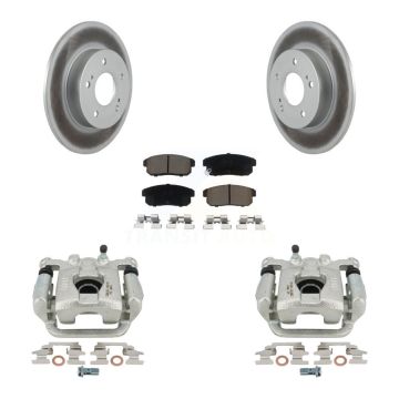 Rear Disc Brake Caliper Coat Rotor And Ceramic Pad Kit For 2003 Nissan Maxima From 01 03 KCG-100268C