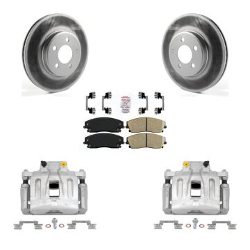 Front Brake Caliper Coat Rotor Ceramic Pad Kit For Chrysler 300 Dodge Charger Challenger KCG-100270N