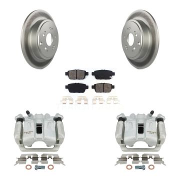 Rear Disc Brake Caliper Coat Rotor & Semi-Metallic Pad Kit For 2006-2014 Honda Ridgeline KCG-100270S