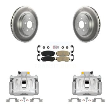 Front Disc Brake Caliper Coated Rotors And Ceramic Pads Kit For Dodge Charger KCG-100271N
