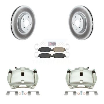Front Disc Brake Caliper Coated Rotors And Ceramic Pads Kit For 2005-2006 Honda CR-V KCG-100273N