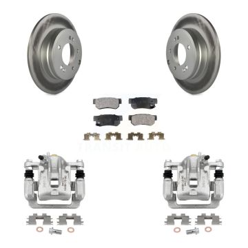 Rear Disc Brake Caliper Coated Rotors And Ceramic Pads Kit For Hyundai Sonata 3.3L KCG-100274T