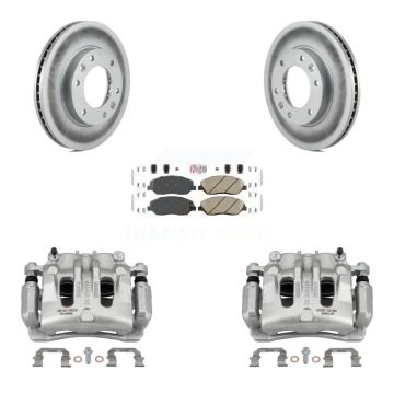 Front Disc Brake Caliper Coat Rotor And Ceramic Pad Kit For Kia Sedona Hyundai Entourage KCG-100276N