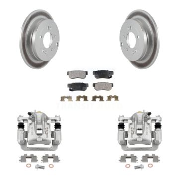 Rear Disc Brake Caliper Coated Rotors And Ceramic Pads Kit For 2006-2009 Hyundai Azera KCG-100276T