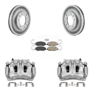 Front Disc Brake Caliper Coat Rotor And Ceramic Pad Kit For Kia Sedona Hyundai Entourage KCG-100277N