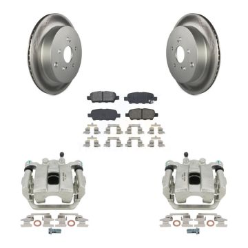 Rear Brake Caliper Coat Rotors & Semi-Metallic Pad Kit For 2009-2013 Suzuki Grand Vitara KCG-100277S